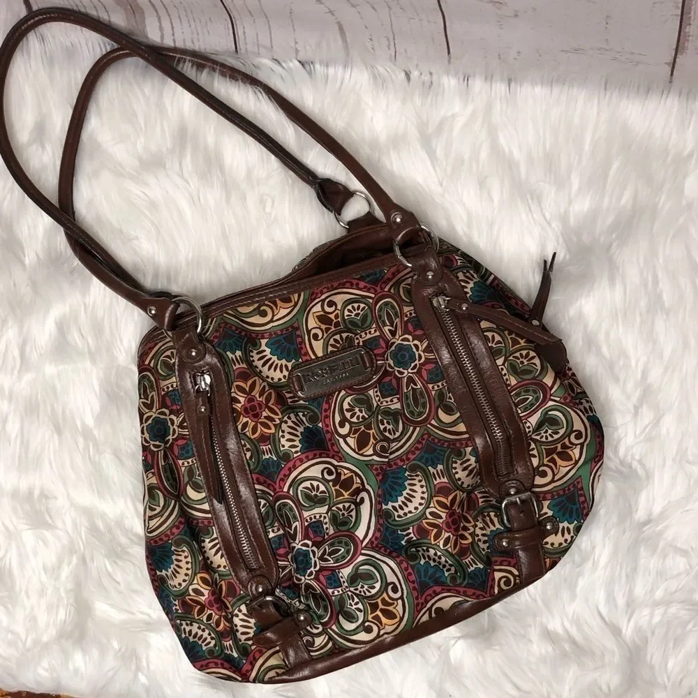 Rosetti floral shoulder bag accordion tote hobo